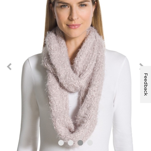 Chico’s Scarf Infinity Women Pink Soft Texture Charm Neck Warmer Rectangle C1 - Picture 1 of 10